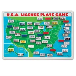 Melissa and Doug wooden USA license plate game